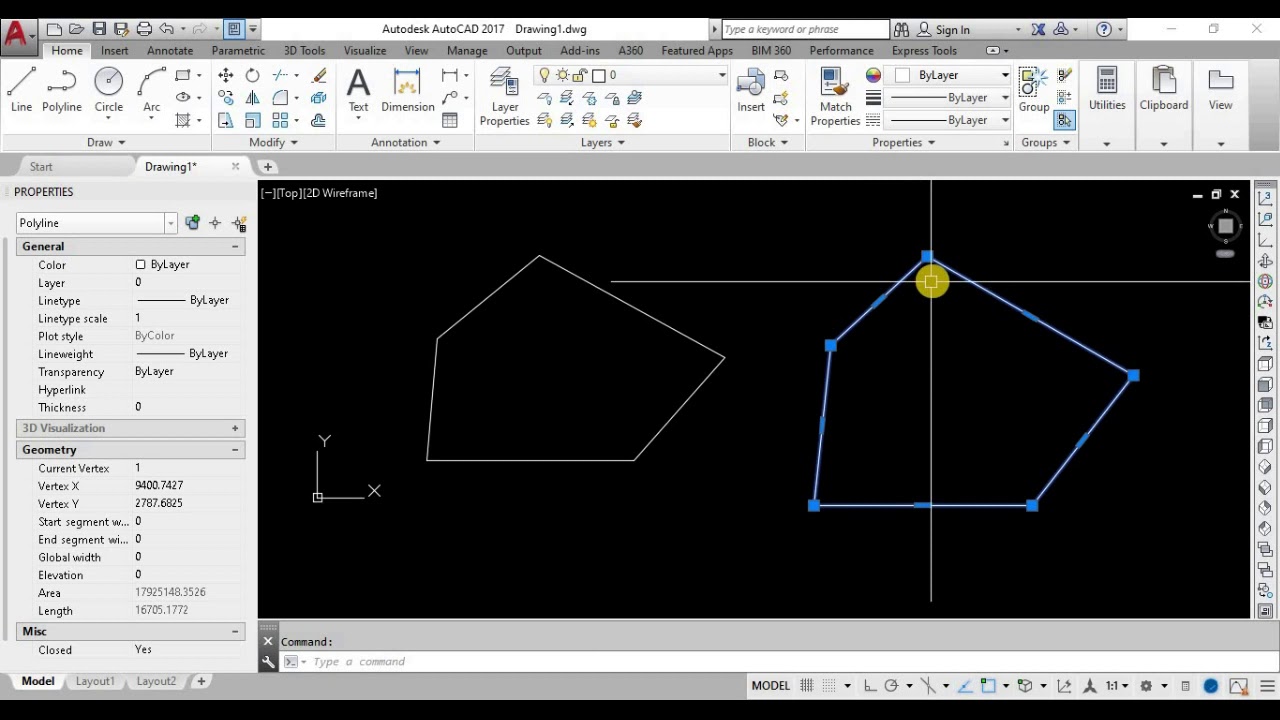 How to Create a Closed Polyline in Autocad-Tutorial