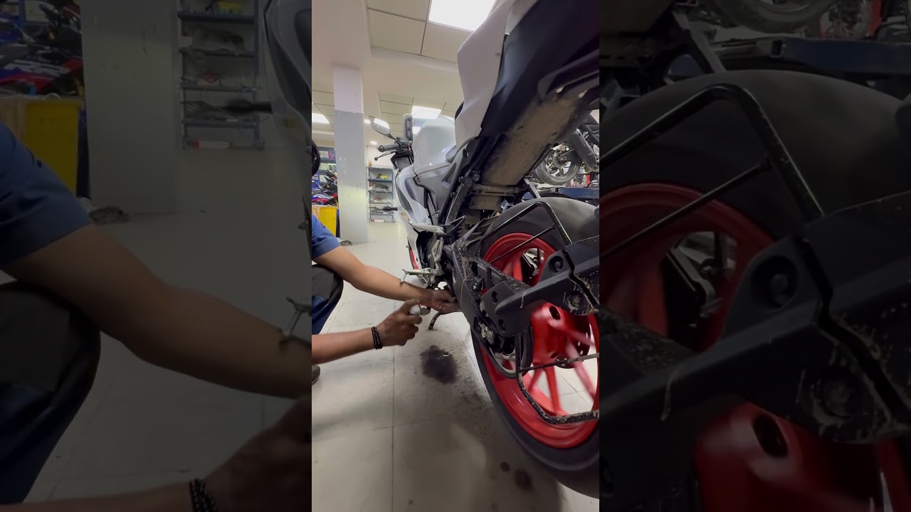 yamaha yamalube chain clean kit #yamaha #bikeride #chaincleaning #bikelover #pleasesupport