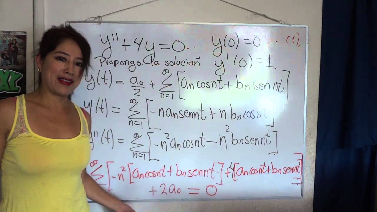 Series de Fourier en una ecuación diferencial sencilla