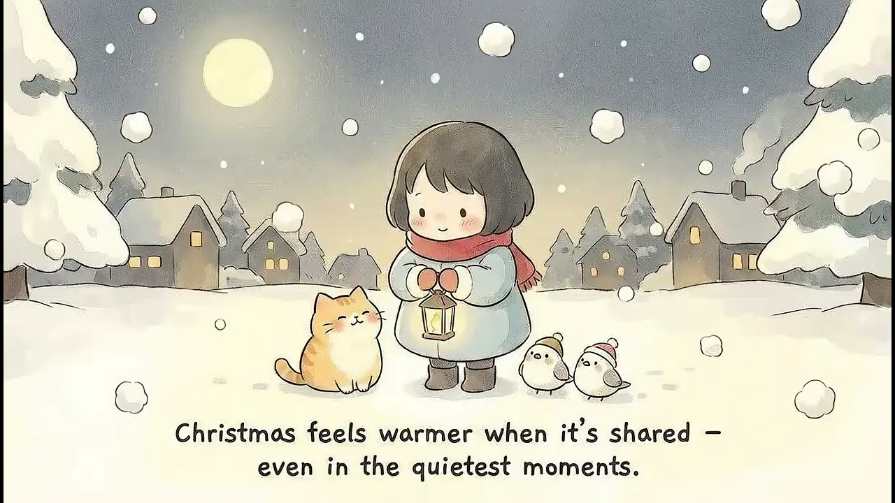 Peaceful Ghibli Christmas Morning | Cozy Winter Ambience ( Ghibli Style - ASMR )