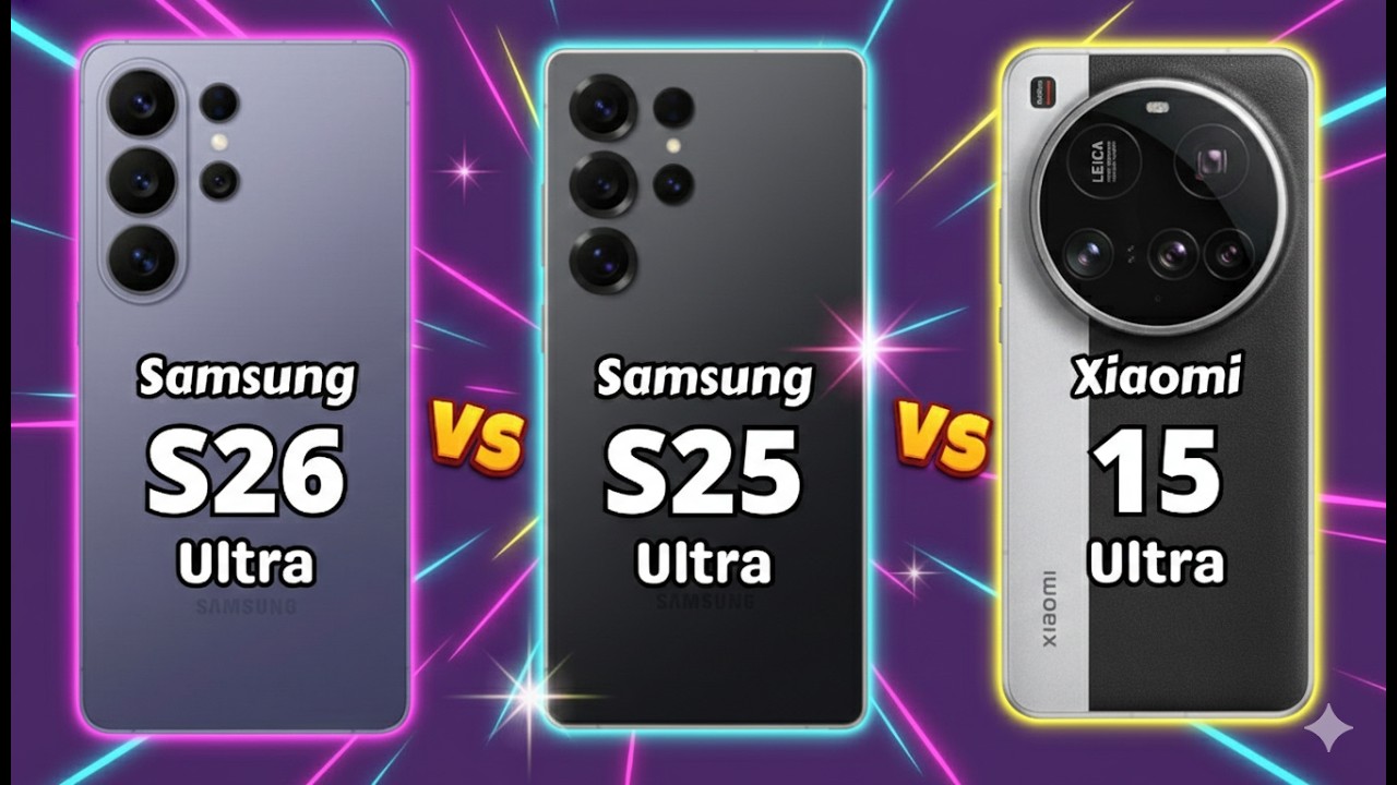 Samsung S26 Ultra vs Samsung S25 Ultra vs Xiaomi 15 Ultra