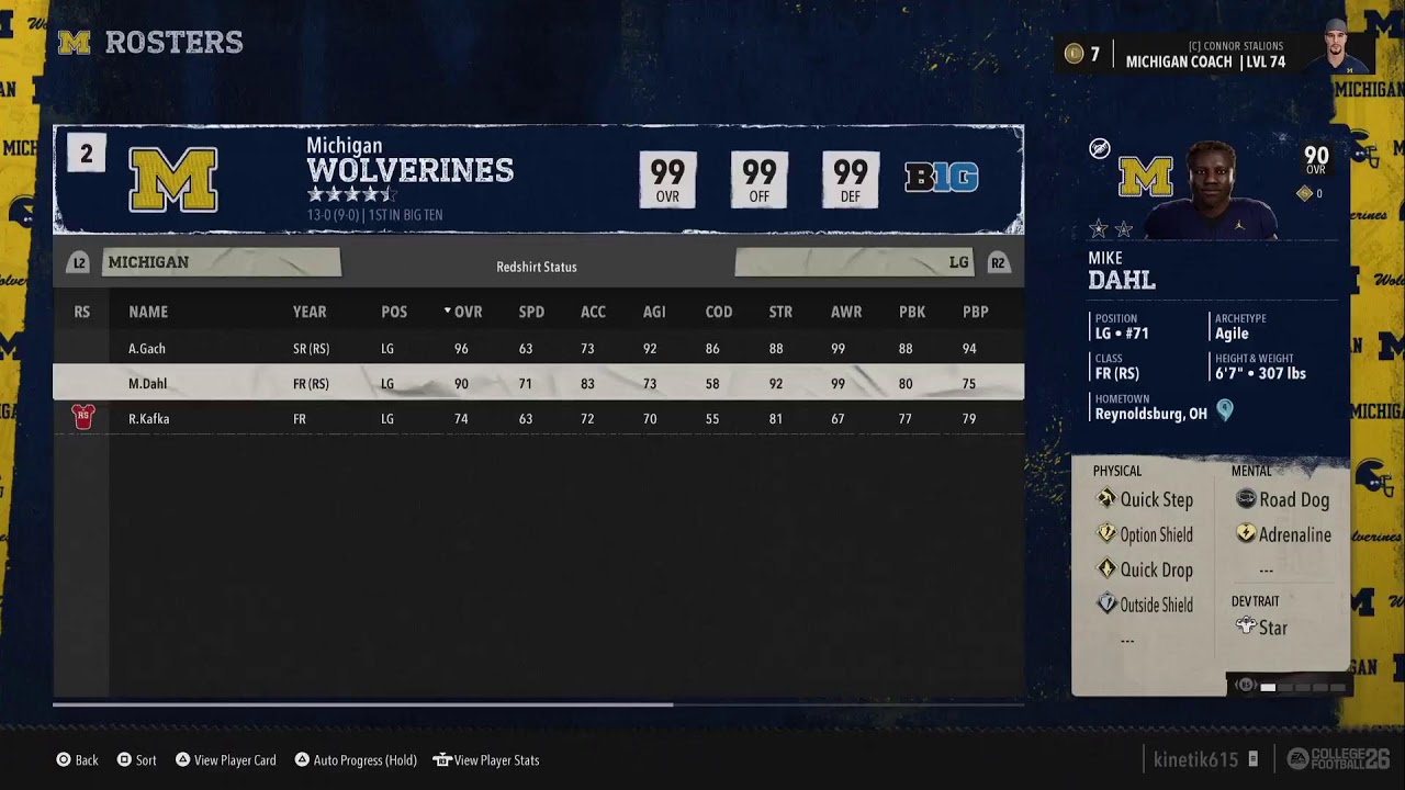 CFB26 Slow Sim Michigan Wolverines Dynasty Conference Championship Week 2029
