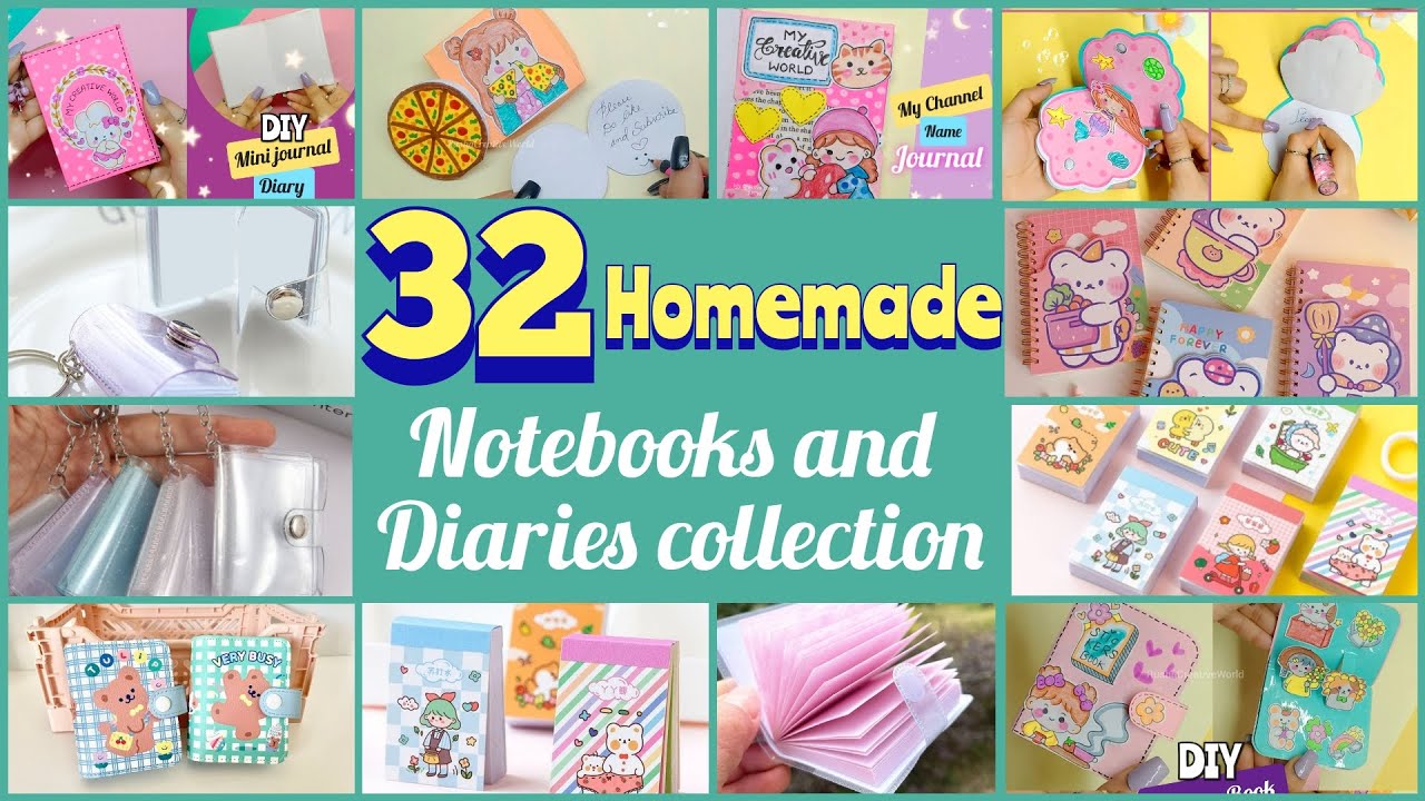 My 32  homemade notebook and diaries collection 🌈😍☺️