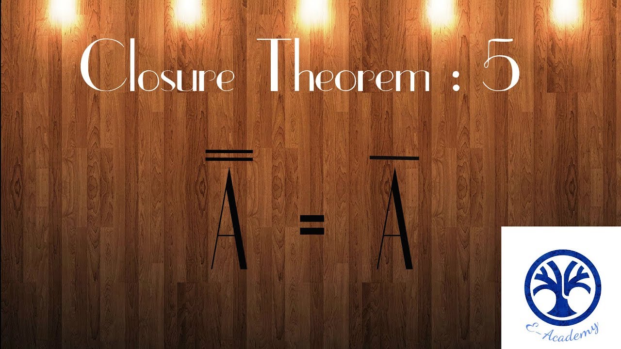 topology theorems and proofs | THEOREMS related to CLOSURE of a set in topological space.