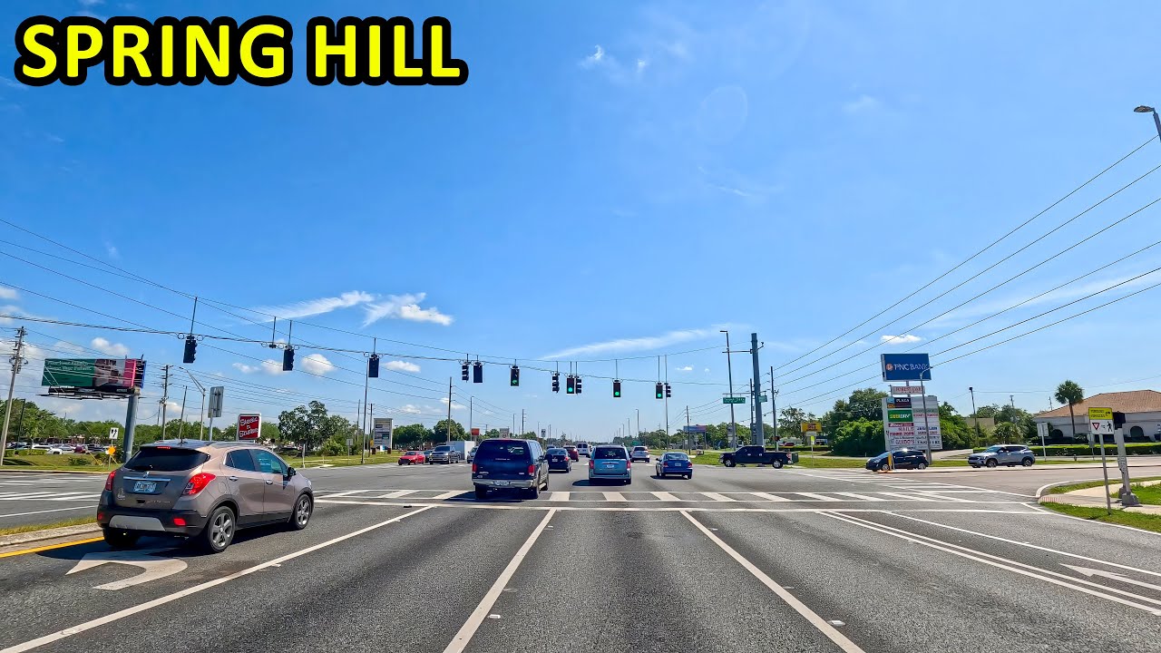 Spring Hill Florida Driving Through
