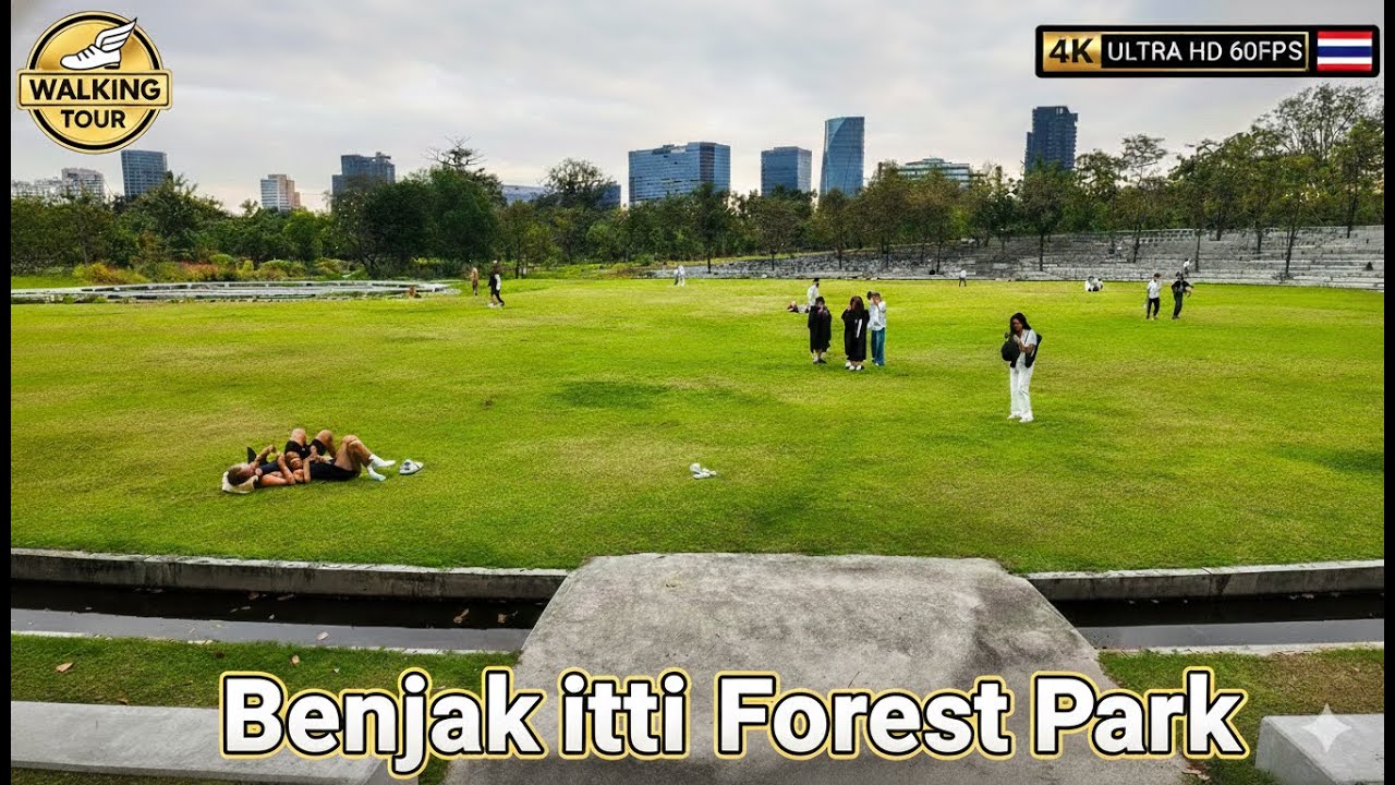 Benjakitti Forest Park Walk | Bangkok Urban Nature 4K