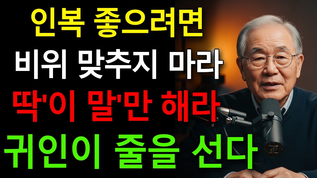 인복 좋으려면 비위 맞추지 마라 딱 '이 말'만 해라 귀인이 줄을 선다 | 정약용 인생조언 | 명언 | 오디오북 | 노후준비 | 인간관계 명언 |