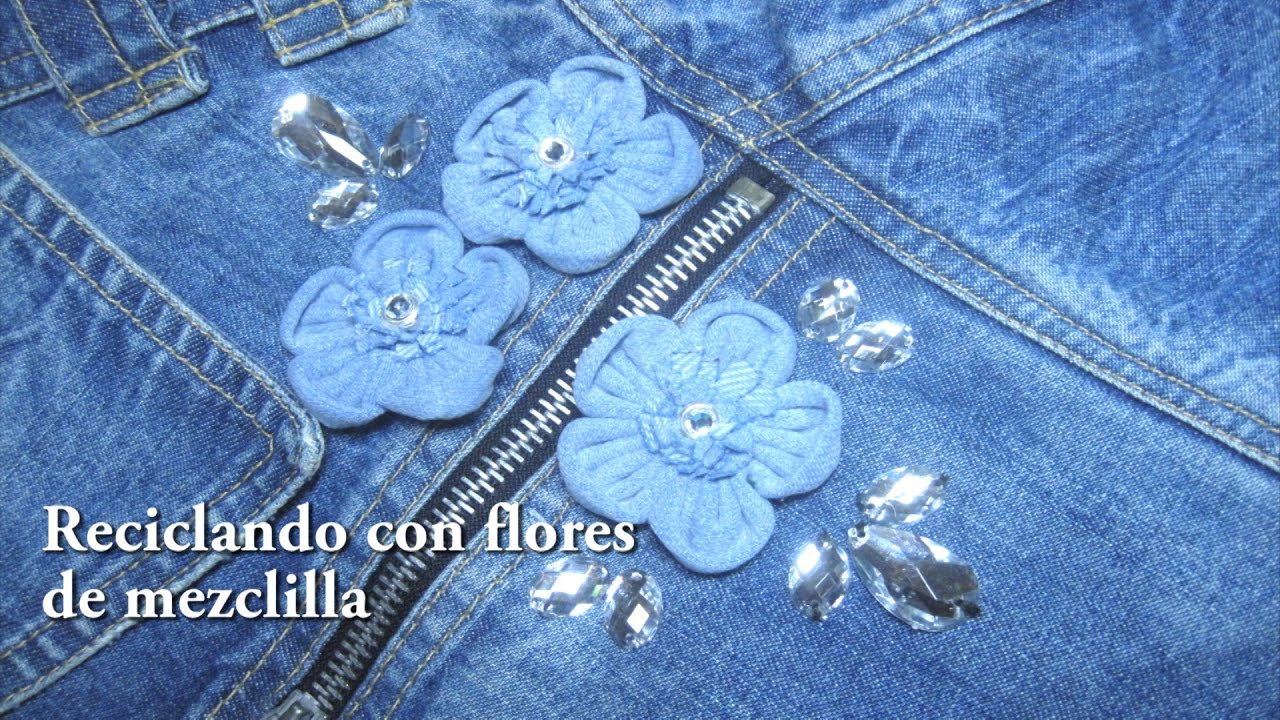 # DIY - Reciclando con flores de mezclilla o jeans # DIY - Recycling with denim flowers or jeans