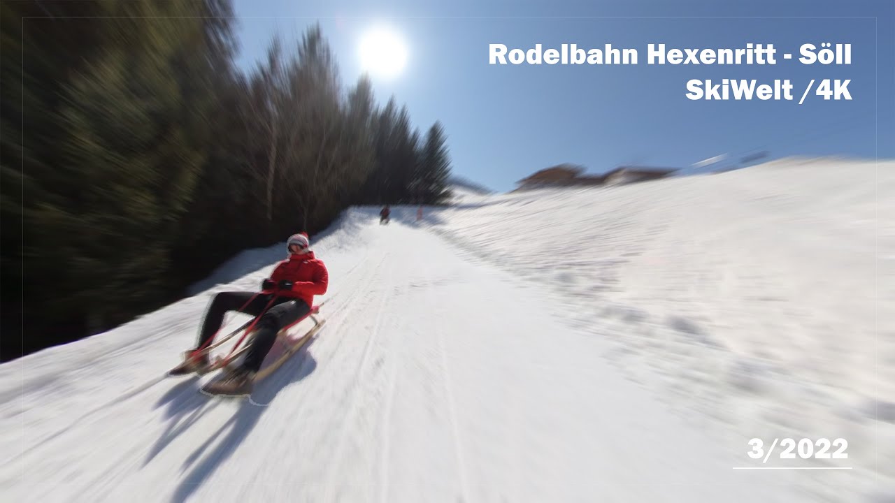 Rodelbahn Hexenritt - Söll / SkiWelt 4K