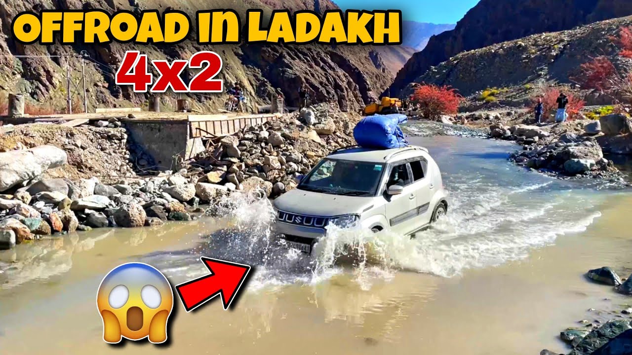 Suzuki Ignis doing extreme Offroad  in Ladakh💪 | Ladakh Trip with Russian Friends🇮🇳❤️🇷🇺