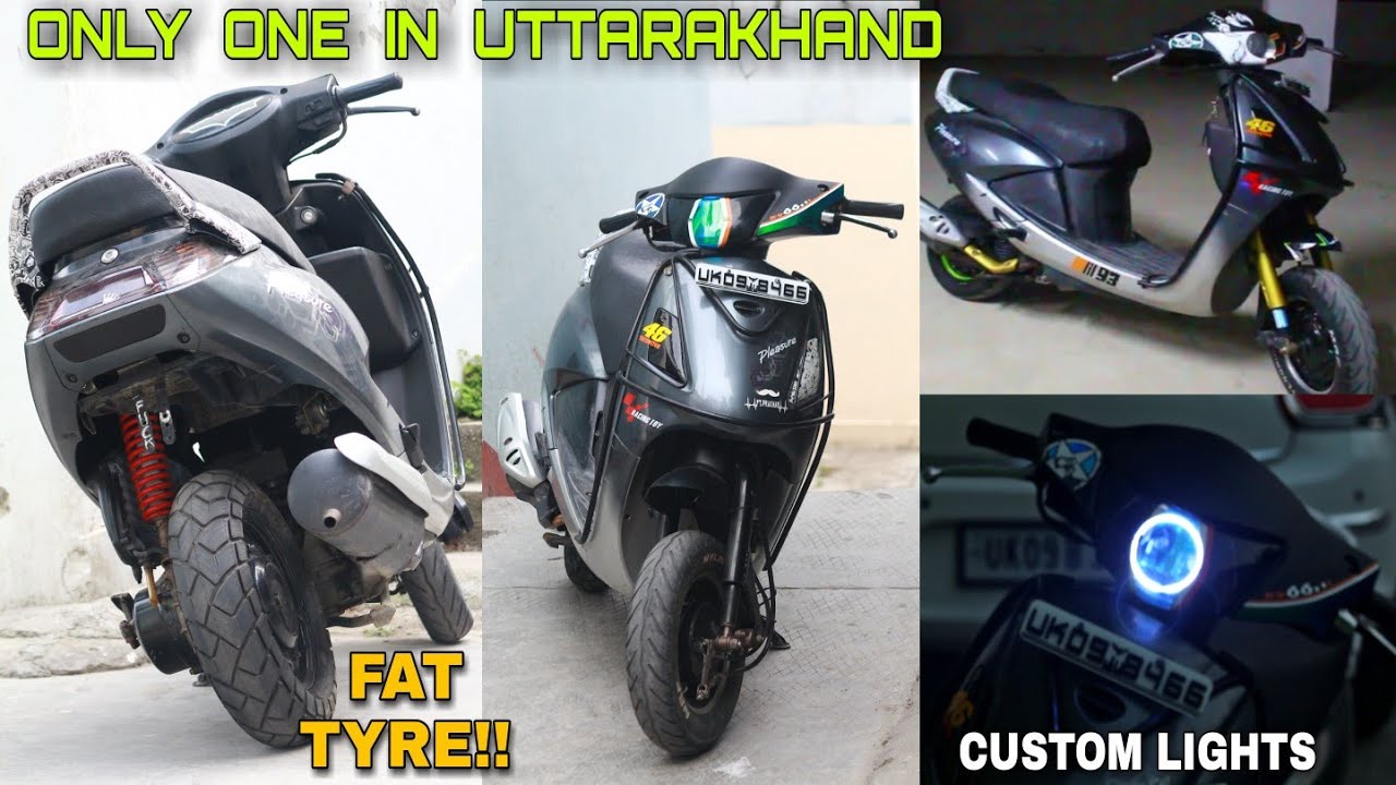 Modified Hero Honda Pleasure | Fat tyre | Cinematics #modified #custom#trending #scooter