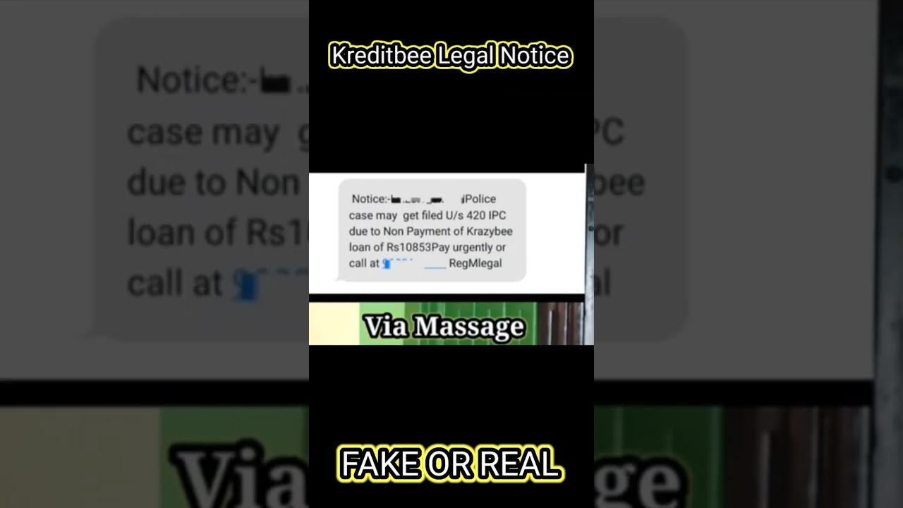 Kreditbee Legal Notice || Kreditbee ka legal notice fake or real hai kya #kreditbee #shorts