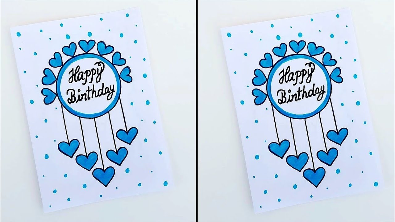 Easy & Beautiful white paper Birthday Card making|DIY Birthday greeting Card|Handmade Birthday card