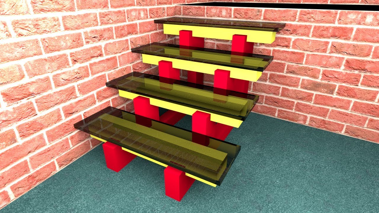 how to make stairs with a glass 3d model in sweet home 3d #- 01