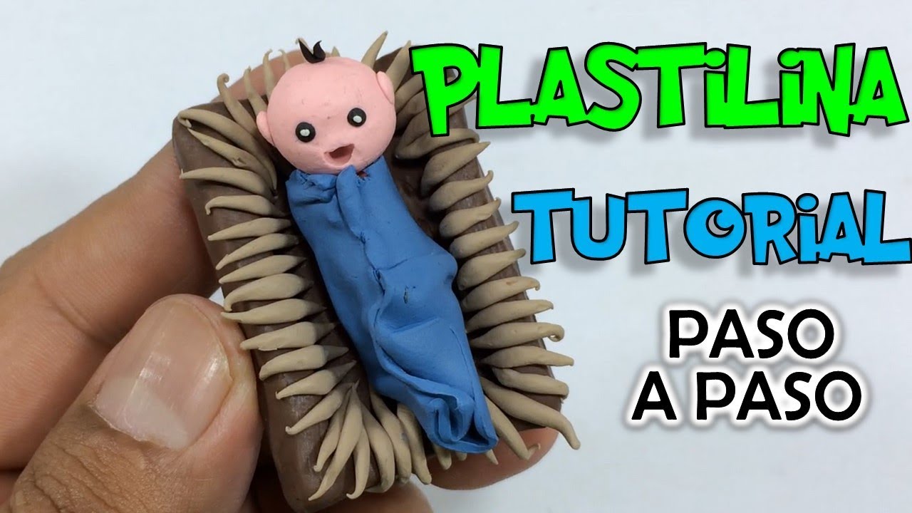 ✔️ COMO HACER AL NIÑO JESÚS EN EL PESEBRE DE PLASTILINA PASO A PASO ✔️ MI MUNDO DE PLASTILINA