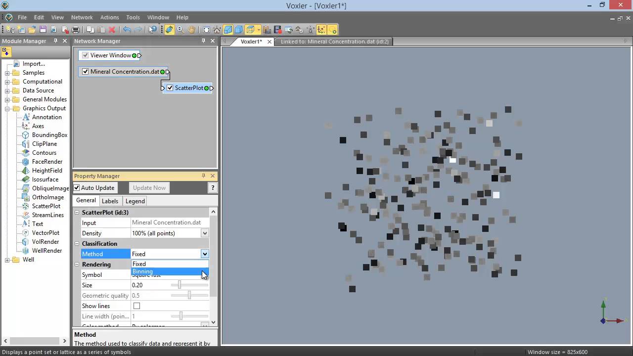 Voxler 4 - moduł ScatterPlot