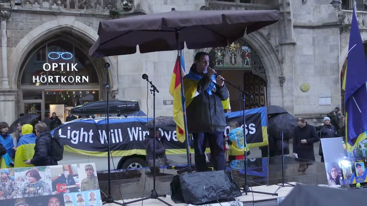 Gemeinsam gegen den Krieg: Kundgebung in München am 4. Jahrestag russischen Invasion