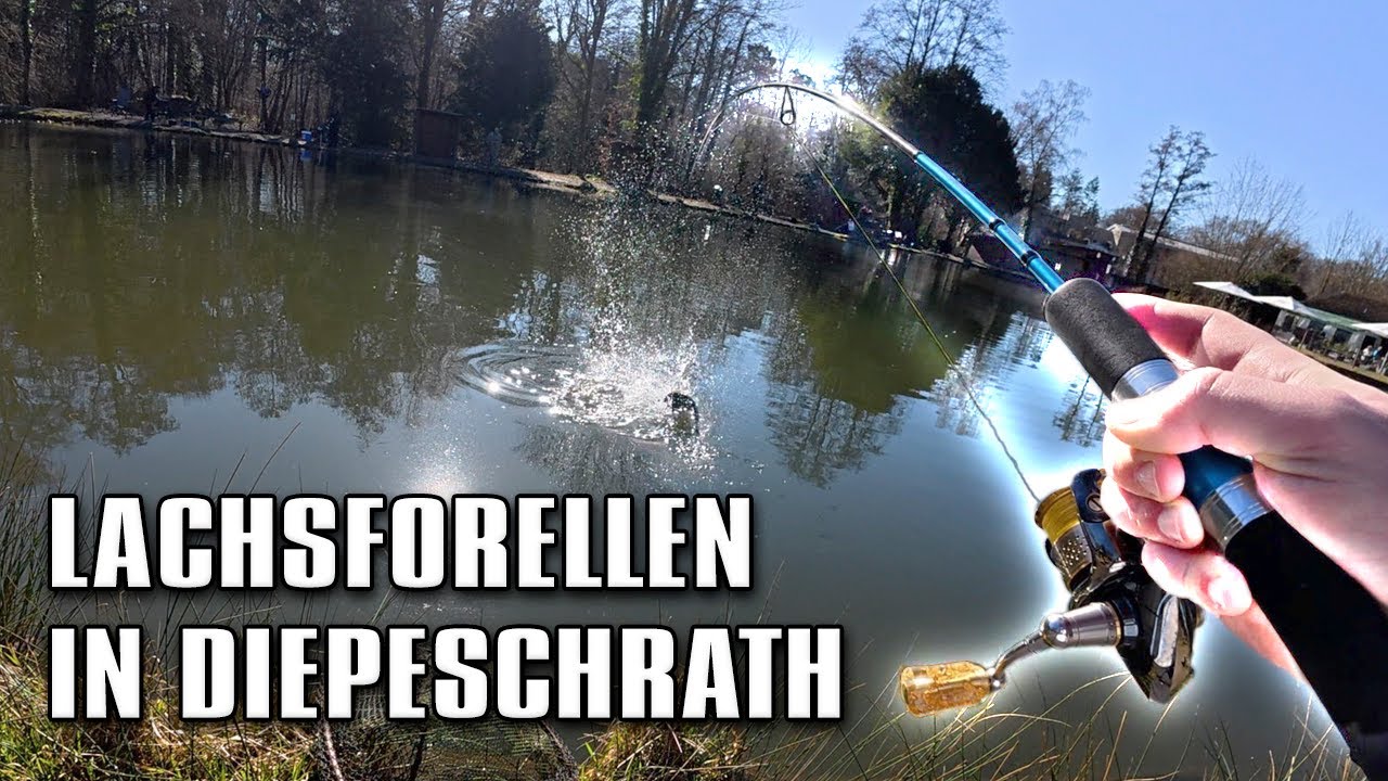 Lachsforellenangeln im Angelpark Diepeschrather Mühle | Forellenangeln im Frühling