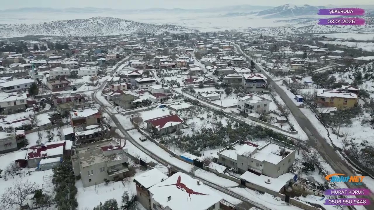 Şekeroba’da Karlı Bir Kış Günü – Havadan Mahalle Turu