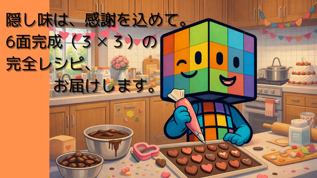 「ルービックキューブ6面完成（3✕3）までの手順を解説」８５