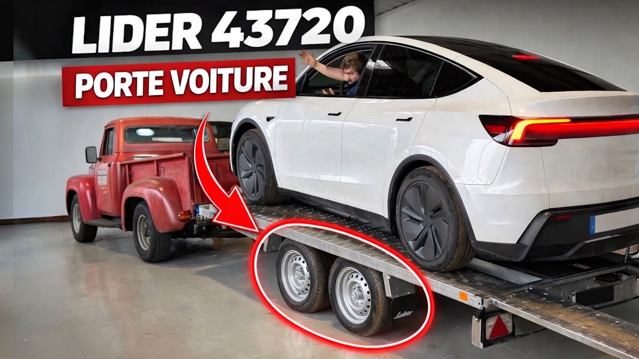 Flo et Nico / Remorque porte voiture LIDER 43720 : robuste et facile à charge