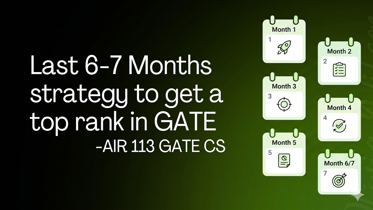 How to get a top rank in GATE 2027 in last 6-7 months