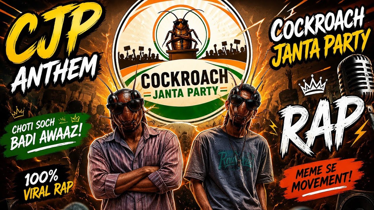 Cockroach Janta Party Rap 🪳 | CJP Anthem 2026 | Desi Viral Political Rap Song #cjp #cockroach 