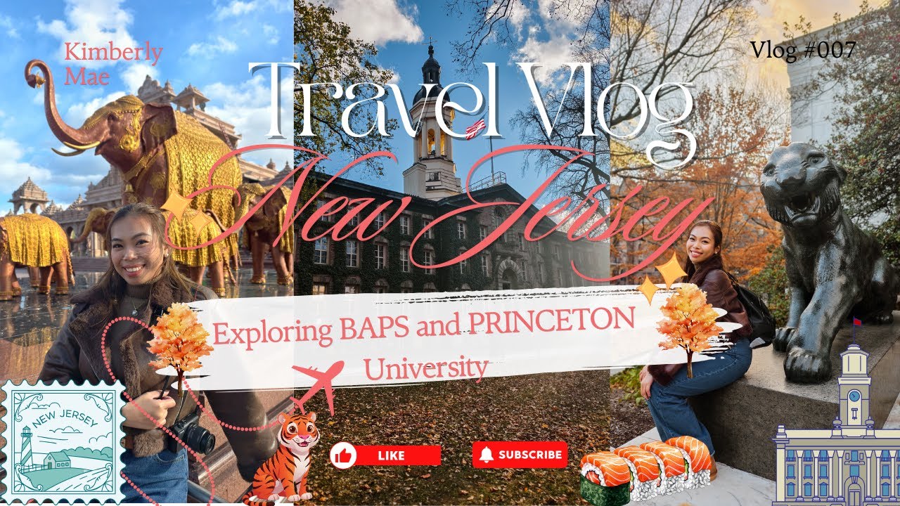 POV:You’re traveling through New Jersey with me 🚗🎥 Princeton University+BAPS Swaminarayan Akshardham