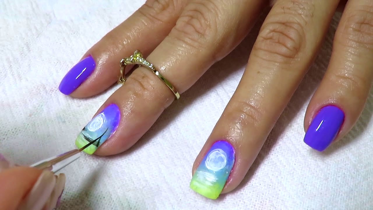 Unhas decoradas paisagem