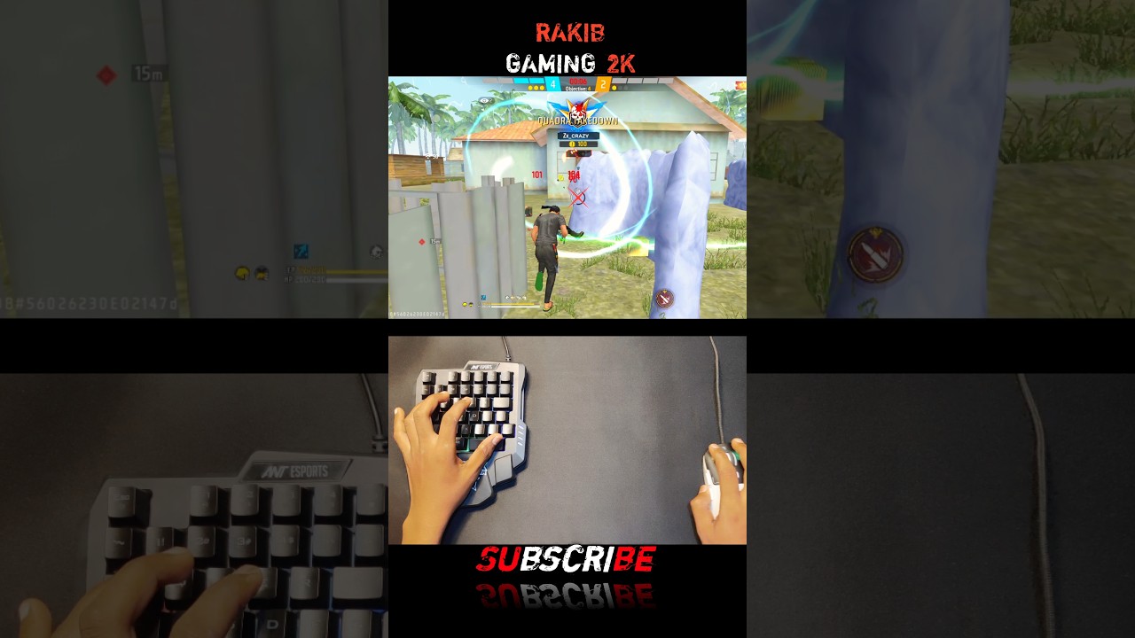 Free Fire Gaming keyboard mouse🖱️⌨️📲 Gameplay #mixpro #geekgamer #shorts #shortsviral #youtubeshorts
