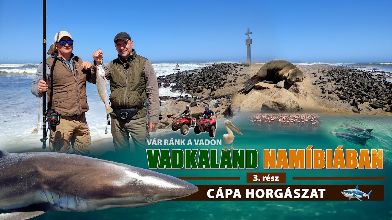 Vadkaland NAMÍBIÁBAN (22/3.rész) -  Cápa horgászat