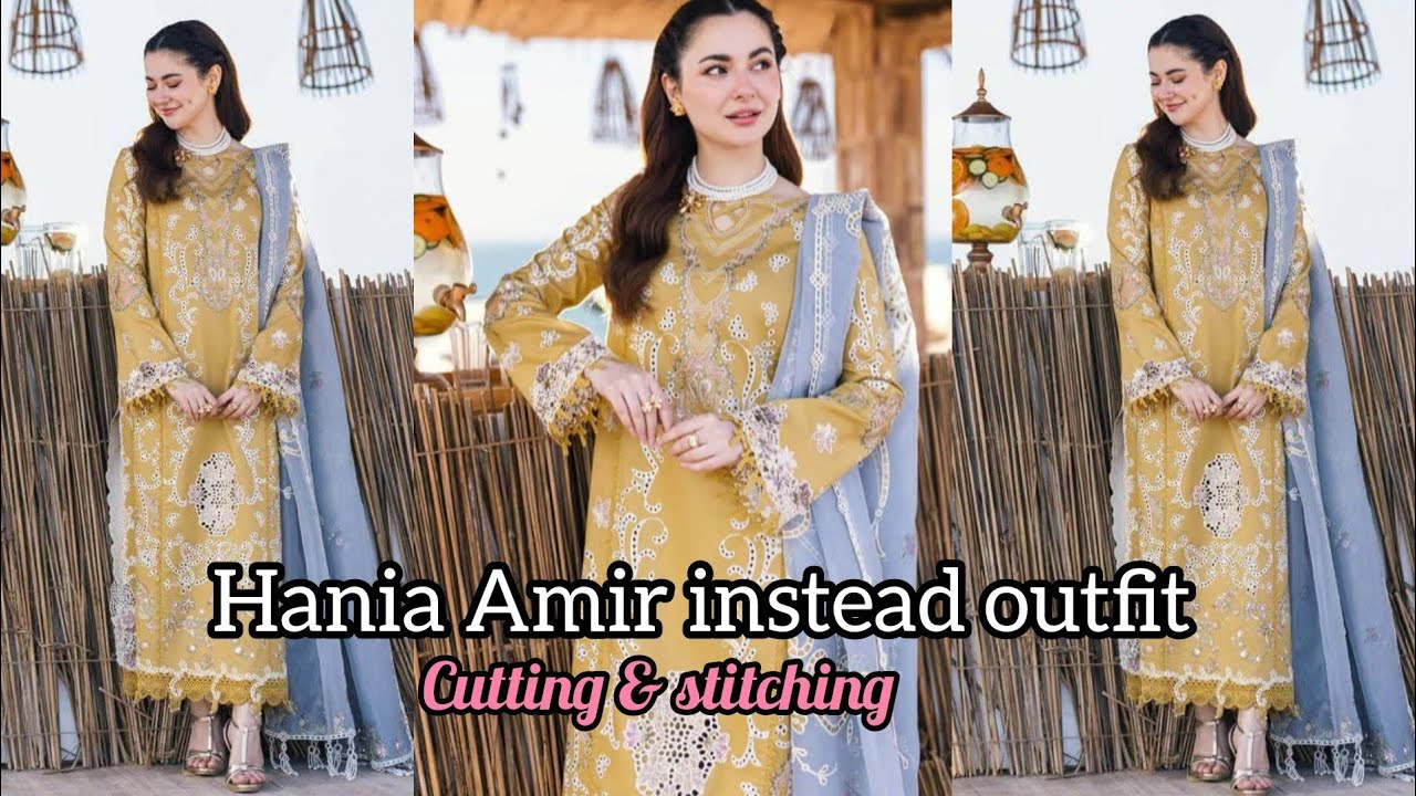 Hania Amir inspired outfit! 💫 cutting and stitching 🪡✂️! Hania amir viral dress 