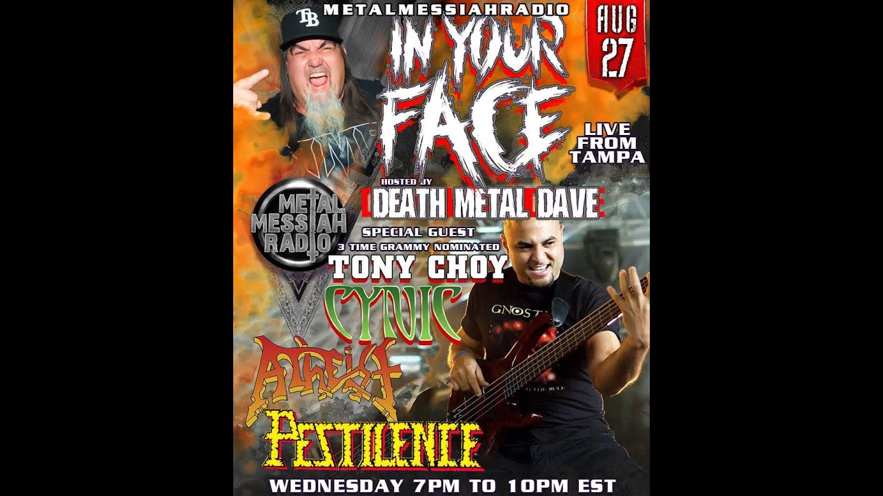 Tony Choy, former Bassist for Cynic, Atheist & Pestilence Interviewed by Death Metal Dave!
