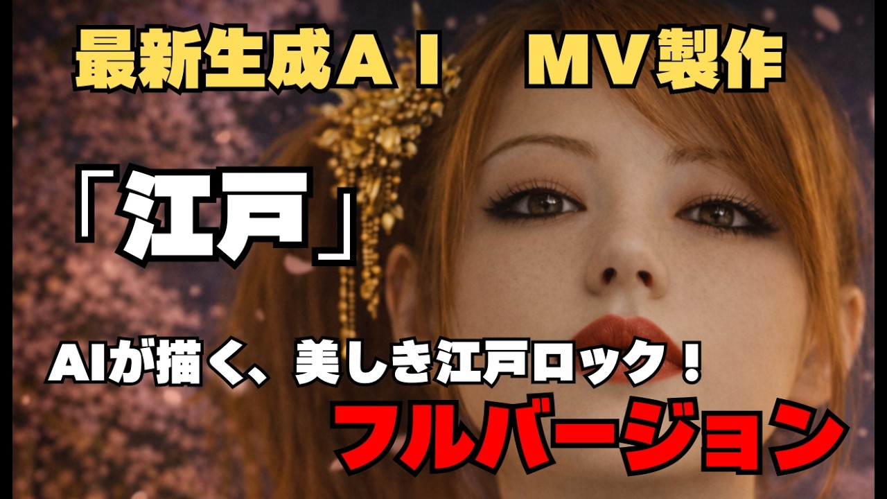 生成AI / SUNO AI Music Video｜EDO｜江戸×Rock×ハーフ美女(沙羅)