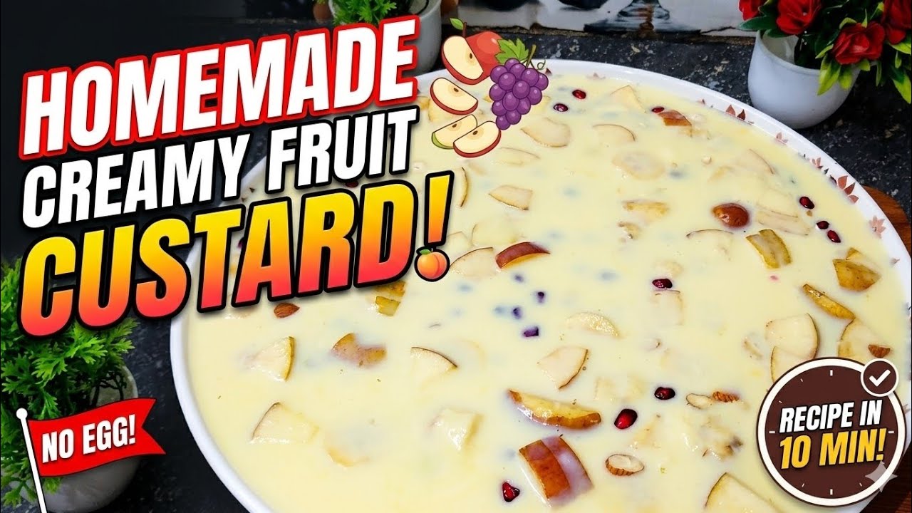Fruit Custard Recipe | Creamy & Delicious Dessert | Easy Summer Sweet 🍓