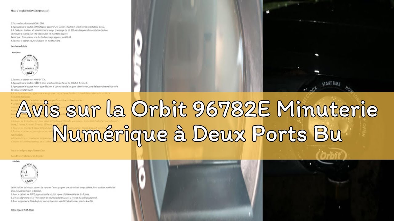 Avis sur la Orbit 96782E Minuterie Numérique à Deux Ports Buddy II HF
