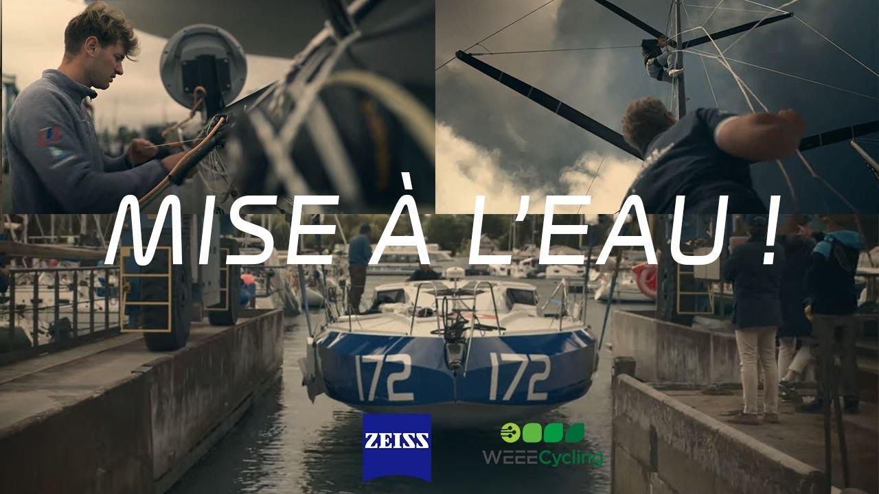 Thimot&eacute; Polet : Mise &agrave; l'eau de notre Class40 ZEISS - WeeeCycling &agrave; Port La For&ecirc;t