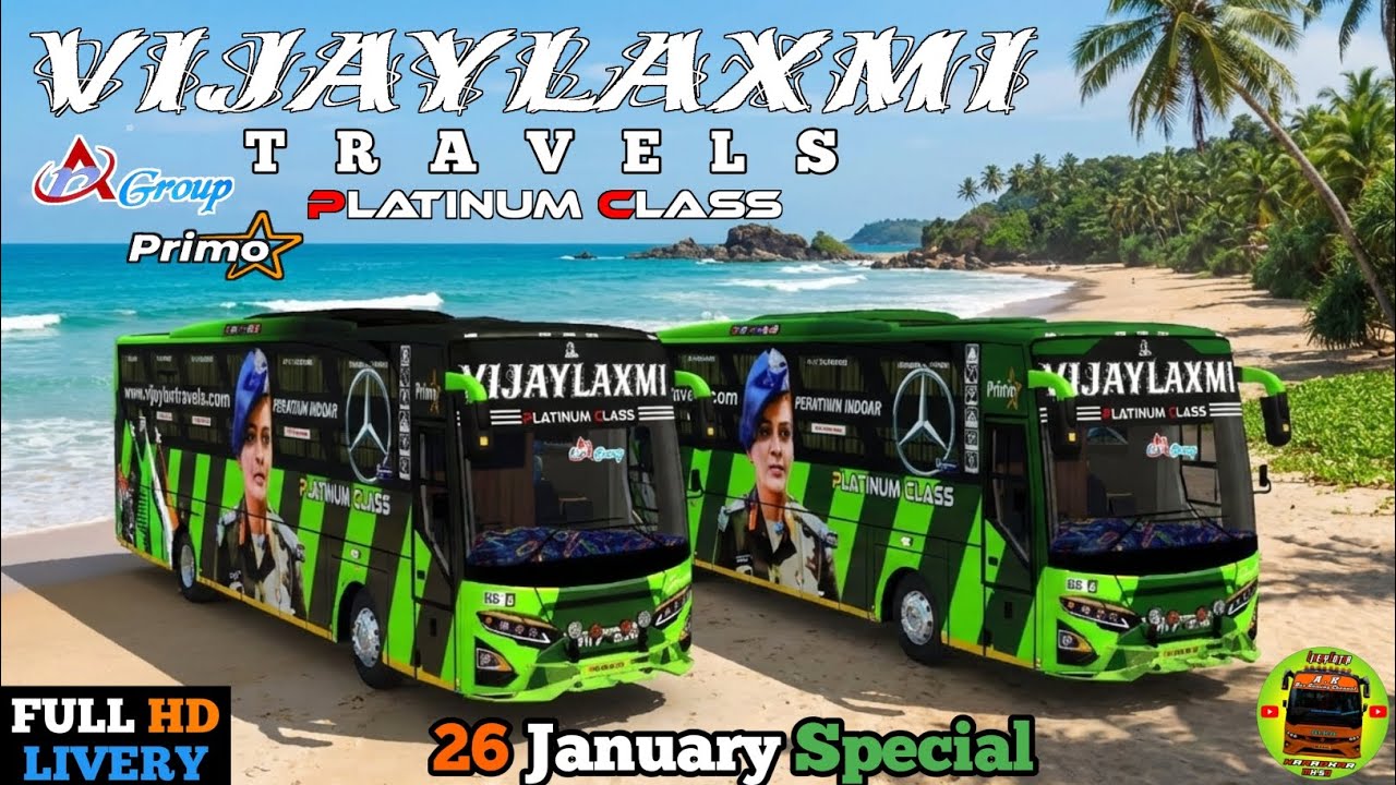 🔸VIJAYLAXMI TRAVELS LIVERY🔸4KHD 26 JANUARY SPECIAL #liverybussid #liverymaking #bussid #vijaylaxmi 