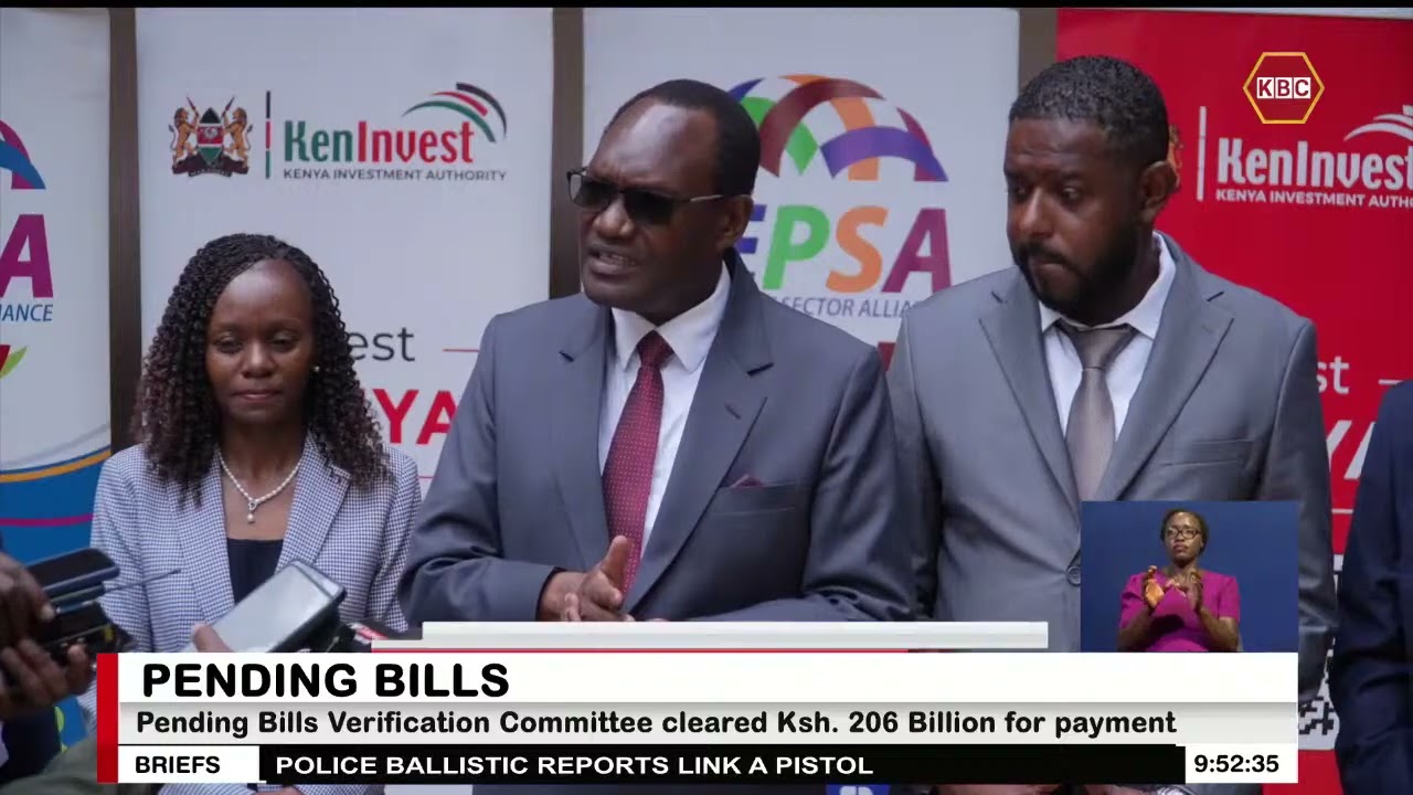Pending Bills Verification Committee clears Ksh. 206 Billion for payment