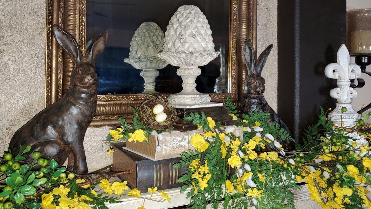 EARLY SPRING MANTEL DECORATING - FRENCH COUNTRY SPRING DECOR - DECORATE WITH ME