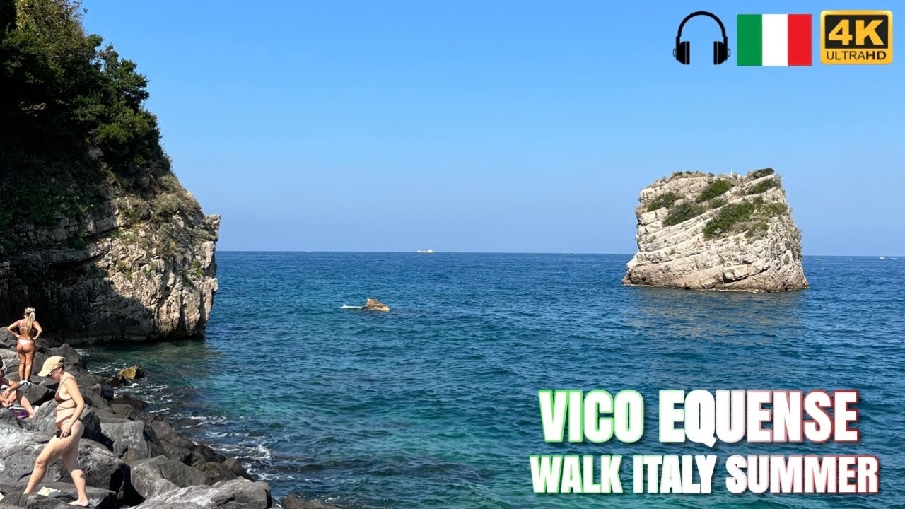Vico Equense, Italy Walking Tour | 2023 August Summer Walk - 4KUHD