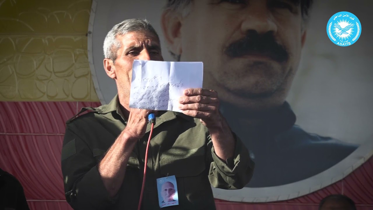 مراسيم الشهيد نايف الحسين في مزار الشهداء بمدينة قامشلو
