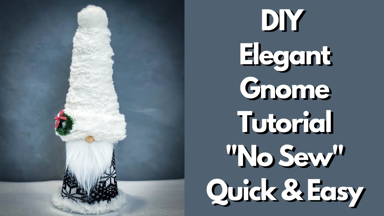 One Sock Elegant Diy Gnome/Christmas Gnome DIY/No Sew Gnome/Cone Gnome