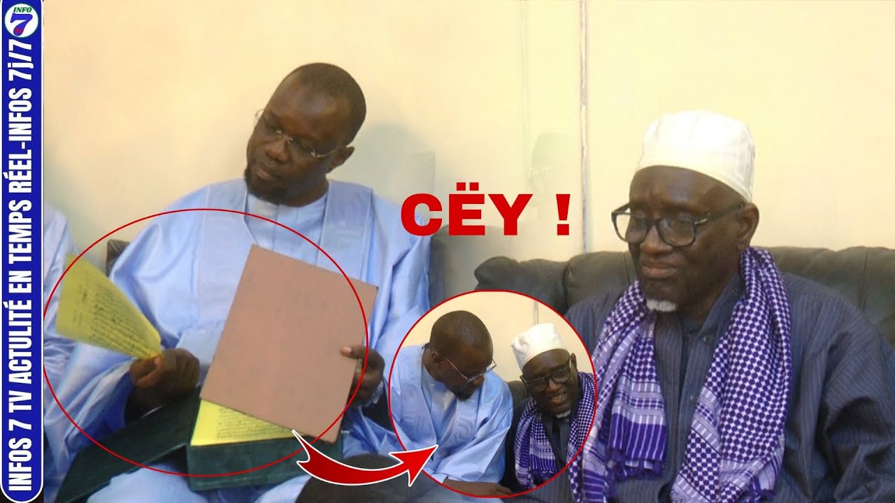 Visite de PM Ousmane Sonko chez Serigne Fallou Mbacke Sonhibou