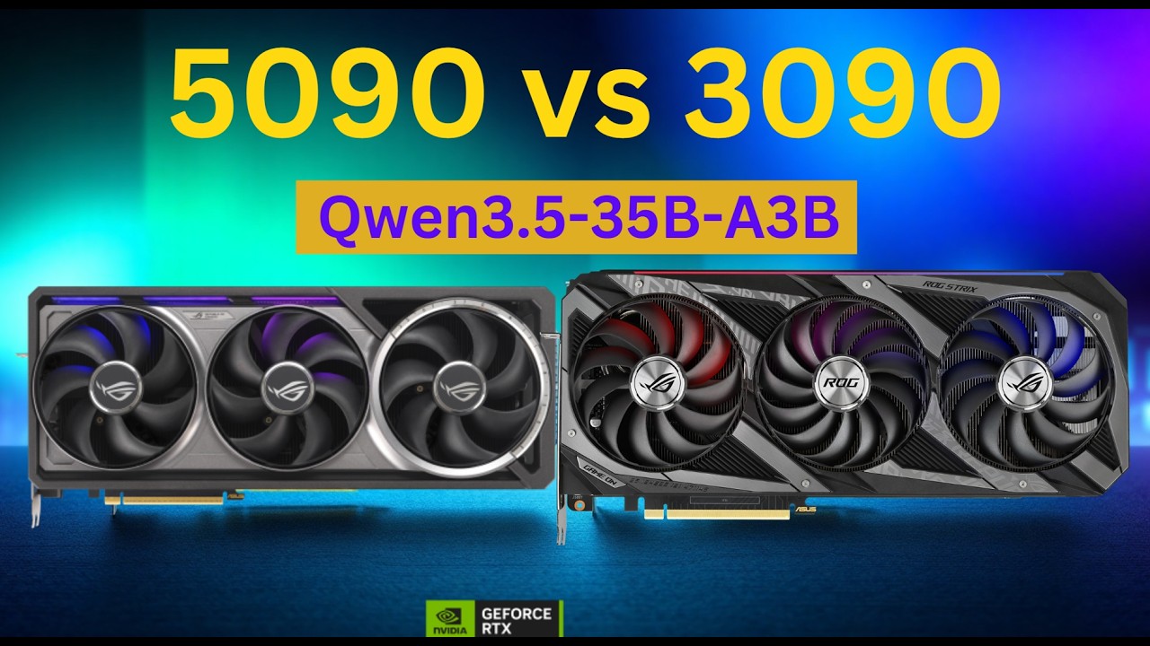 RTX 5090 vs 3090 EP3 - Qwen 3.5-35B-A3B Q4_K_M.gguf running on GPU locally