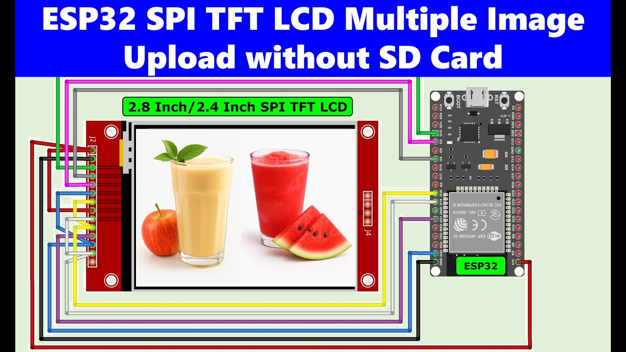 ESP32 TFT LCD 2,8 cala (ST7789 i ILI9341) | Wyświetlanie wielu obraz&oacute;w bitmapowych przez SPI bez ...