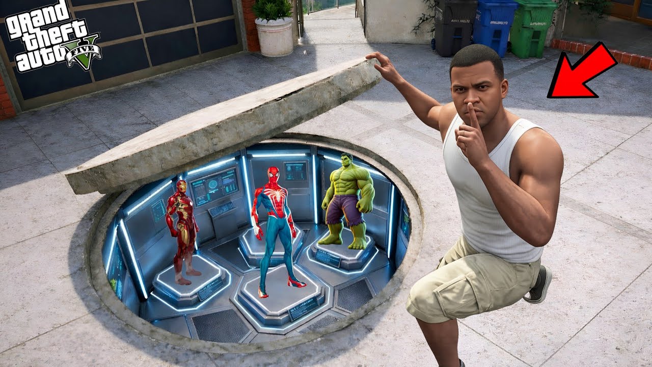 Franklin Found a Secret Avengers Base in Los Santos! 😱 | GTA 5
