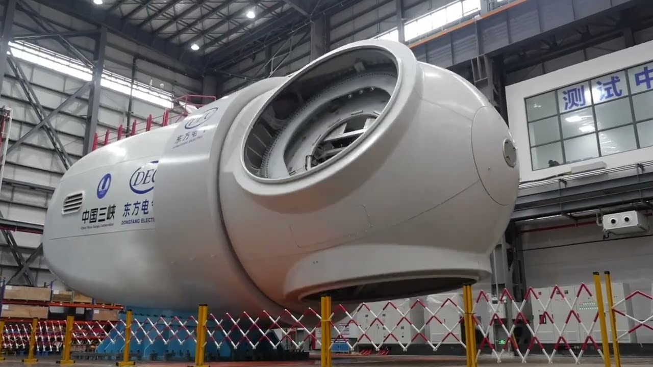 The 13 MW offshore wind turbine developed by DEC rolls off the production line