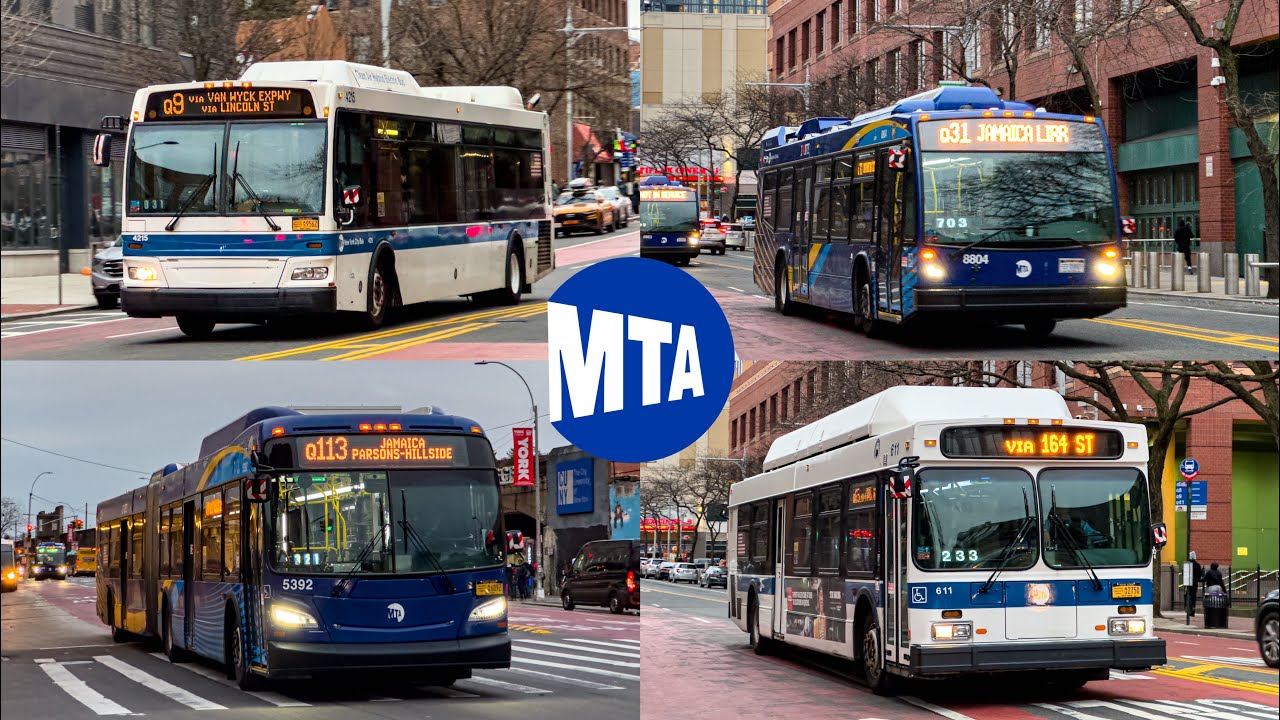 New York City Bus Compilation in Jamaica Queens