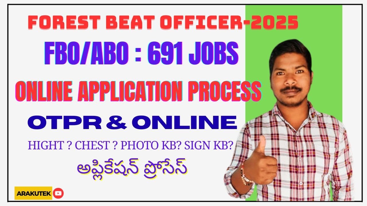 How to apply Forest Beat Officer FBO/ABO Online Application Process in Telugu 2025